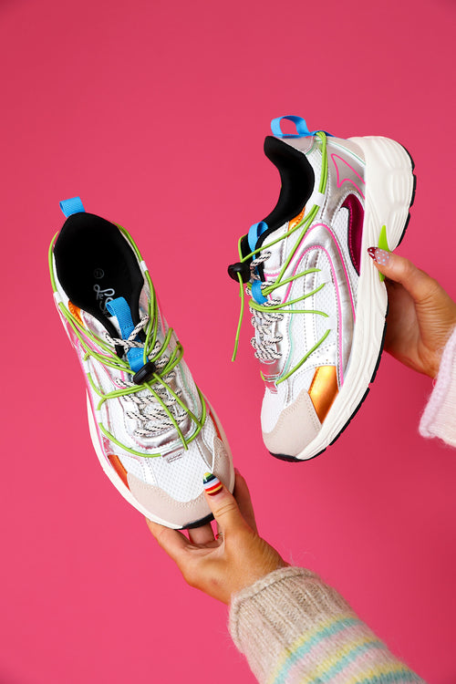 Running Around Town Sneakers- Green Multi