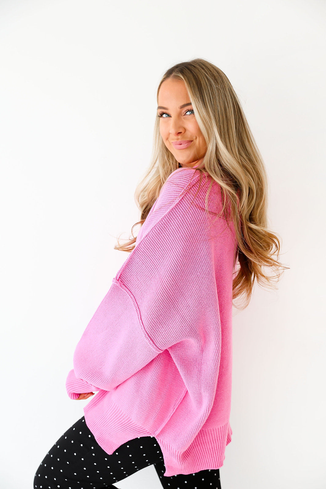 Say Yes Sweater- Candy Pink