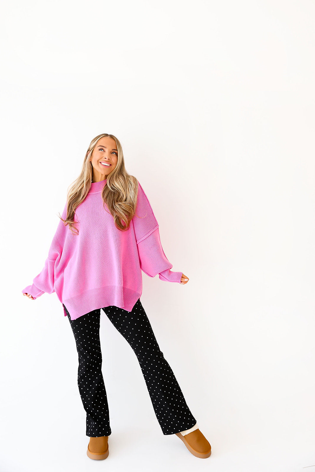 Say Yes Sweater- Candy Pink