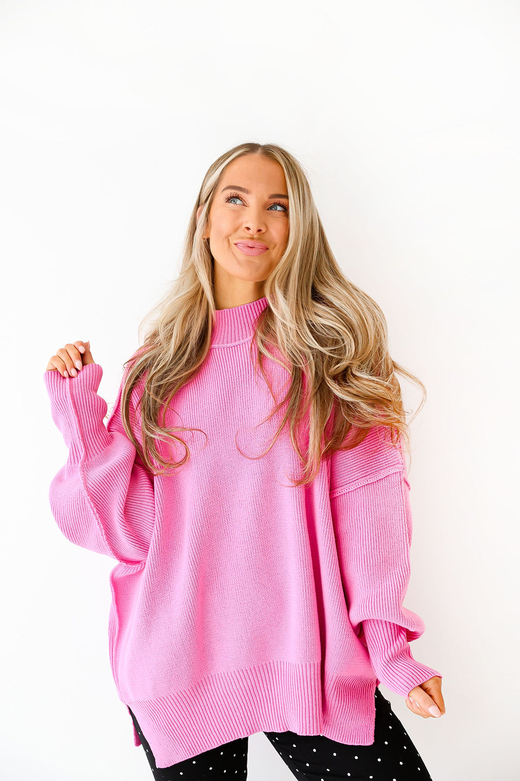 Say Yes Sweater- Candy Pink