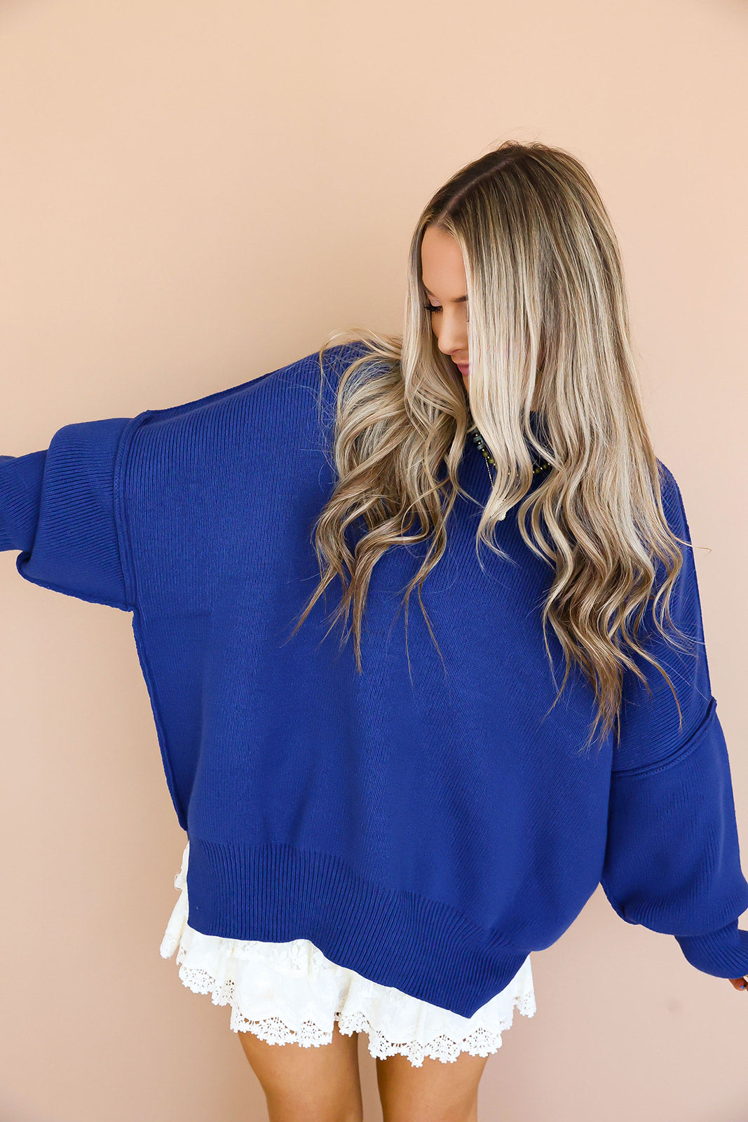 Say Yes Sweater- Navy