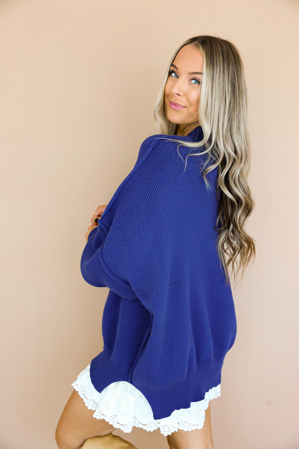 Say Yes Sweater- Navy