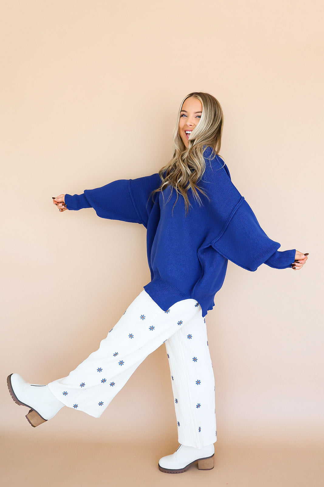 Say Yes Sweater- Navy