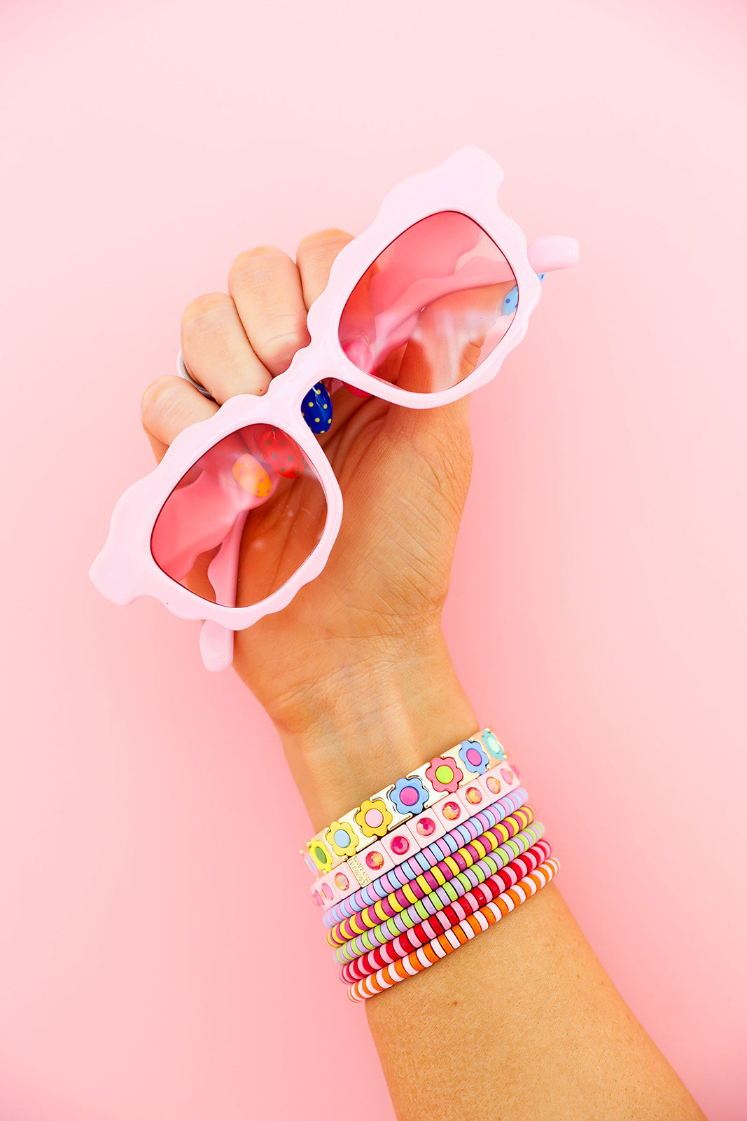 Scalloped Edge Sunnies – Pink
