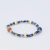 Blue Marbled Beaded Stone Bracelet