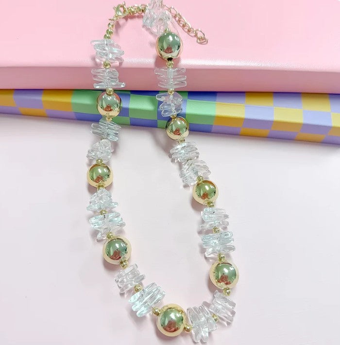 Clearly Understated Beaded Necklace