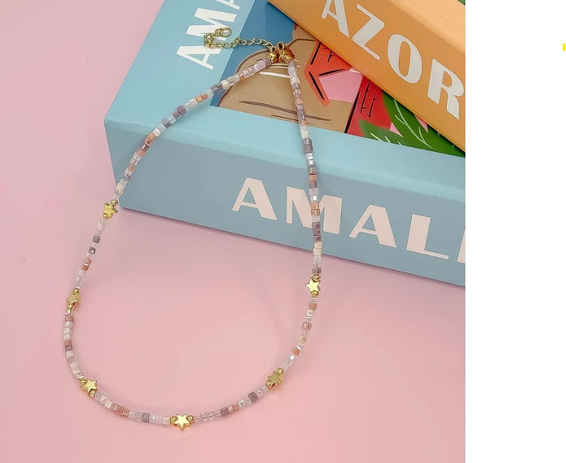 Born To Shine Dainty Star Necklace-Nude