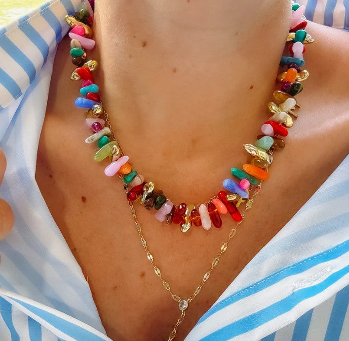Happy Little Things Beaded Multi Colored Necklace