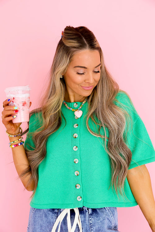 Simple Things Knit Top – Green