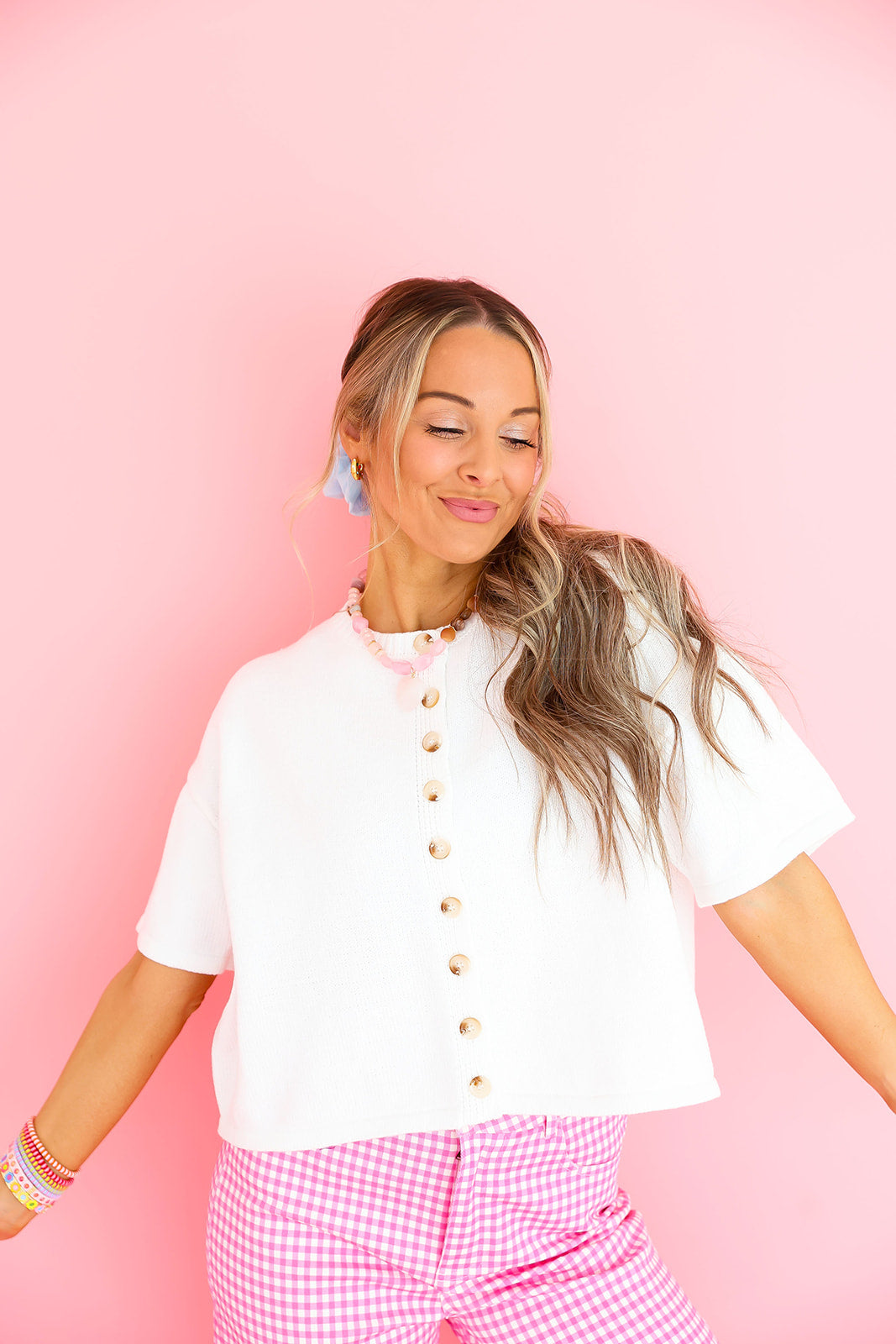 Simple Things Knit Top – White