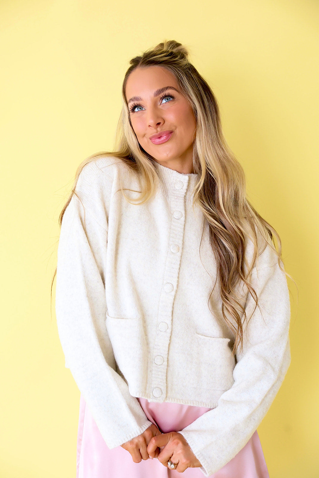 Simply Sweet Oatmeal Cardigan