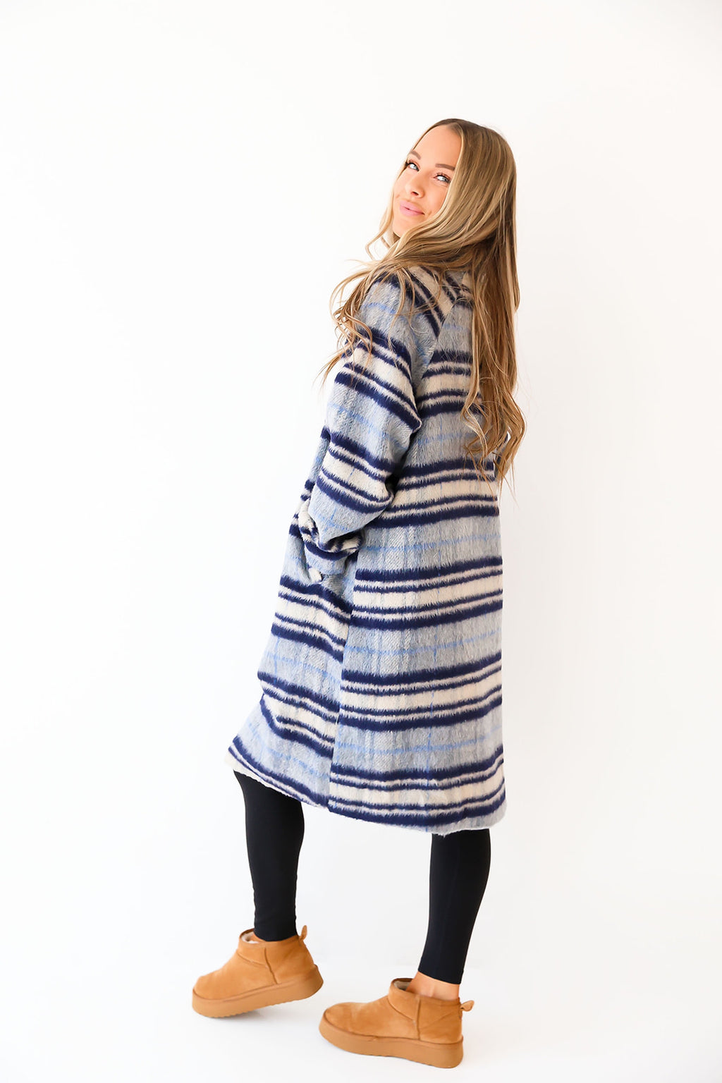 Slate Skies Plaid Coat