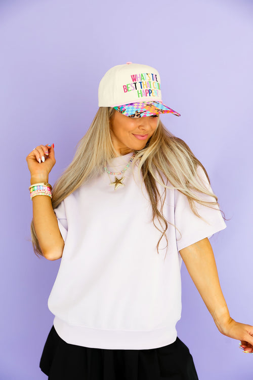 Modal Short Sleeve Top– Lavender