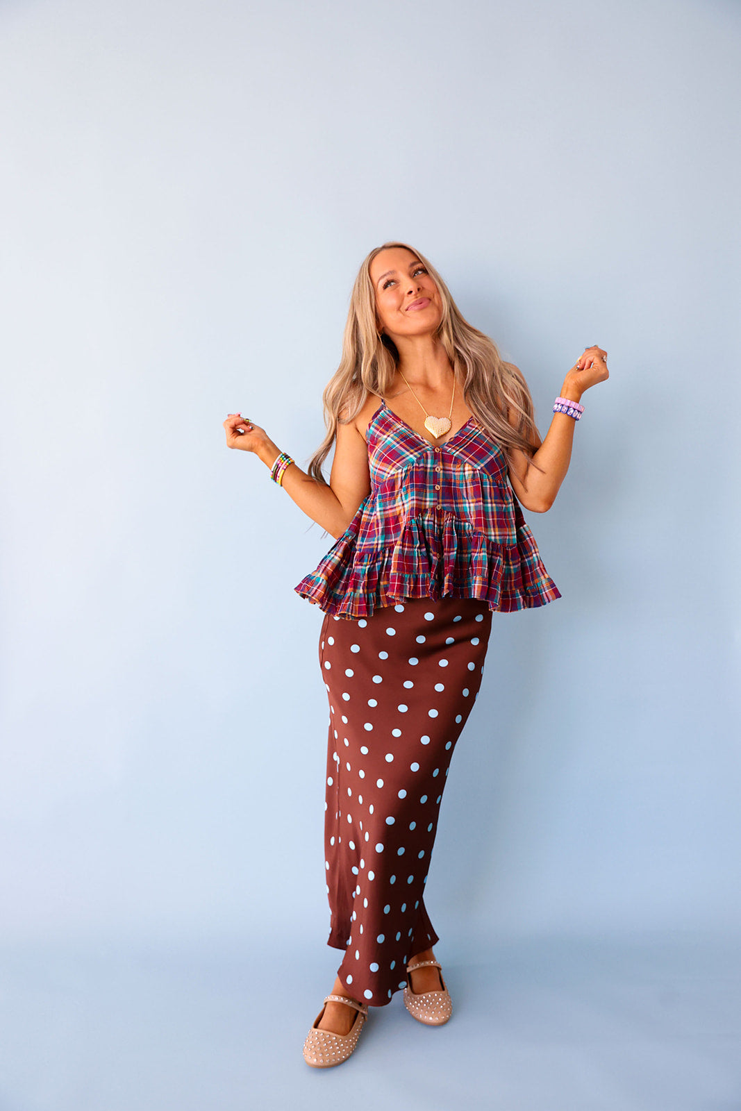 Spotted Out & About Skirt- Brown