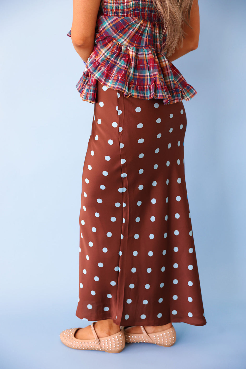 Spotted Out & About Skirt- Brown