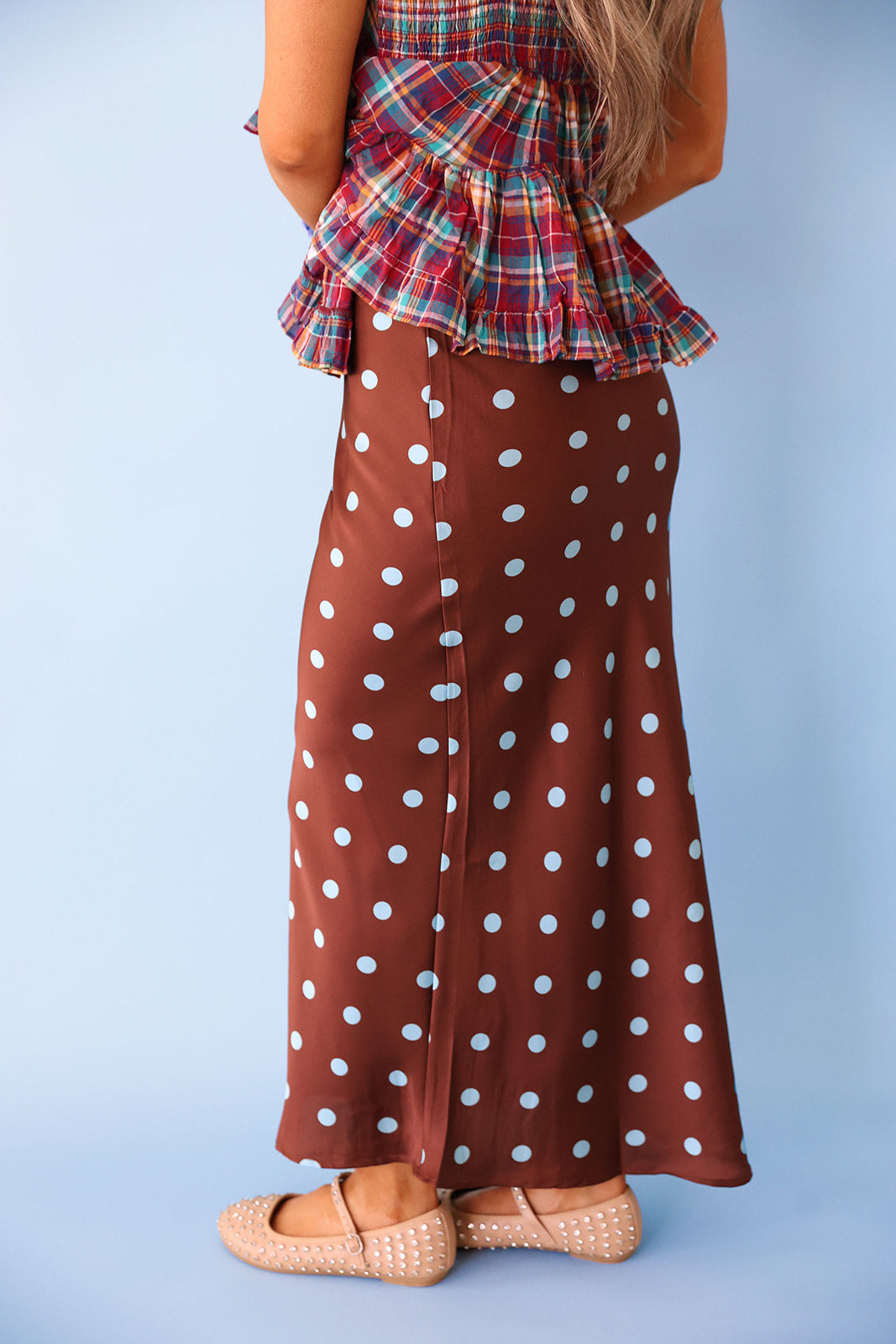 Spotted Out & About Skirt- Brown