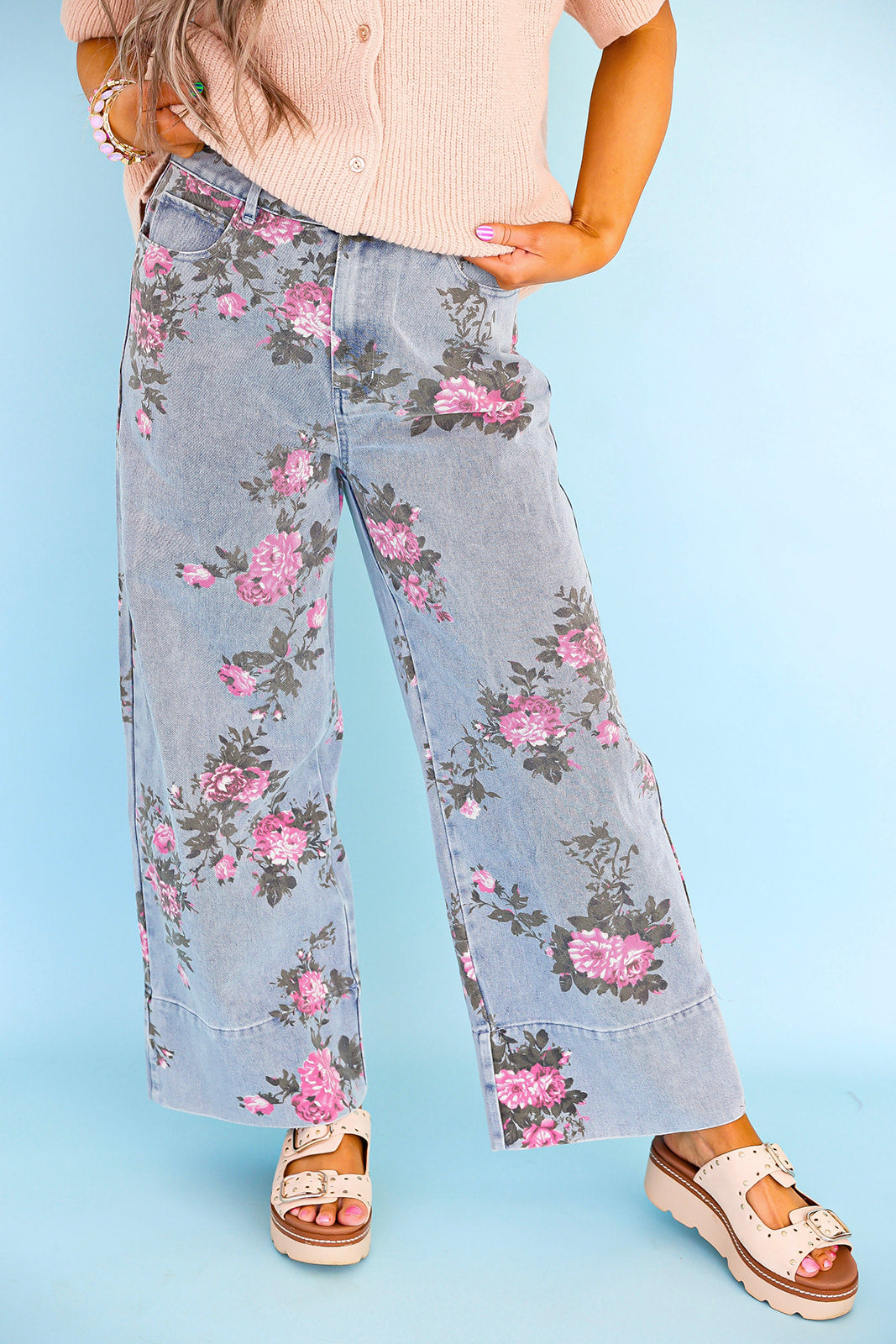 Spring Bouquet Floral Jeans