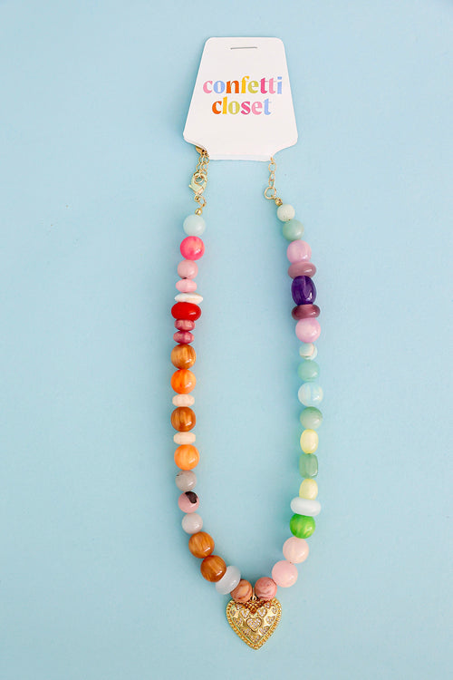 Spring Stones Heart Necklace