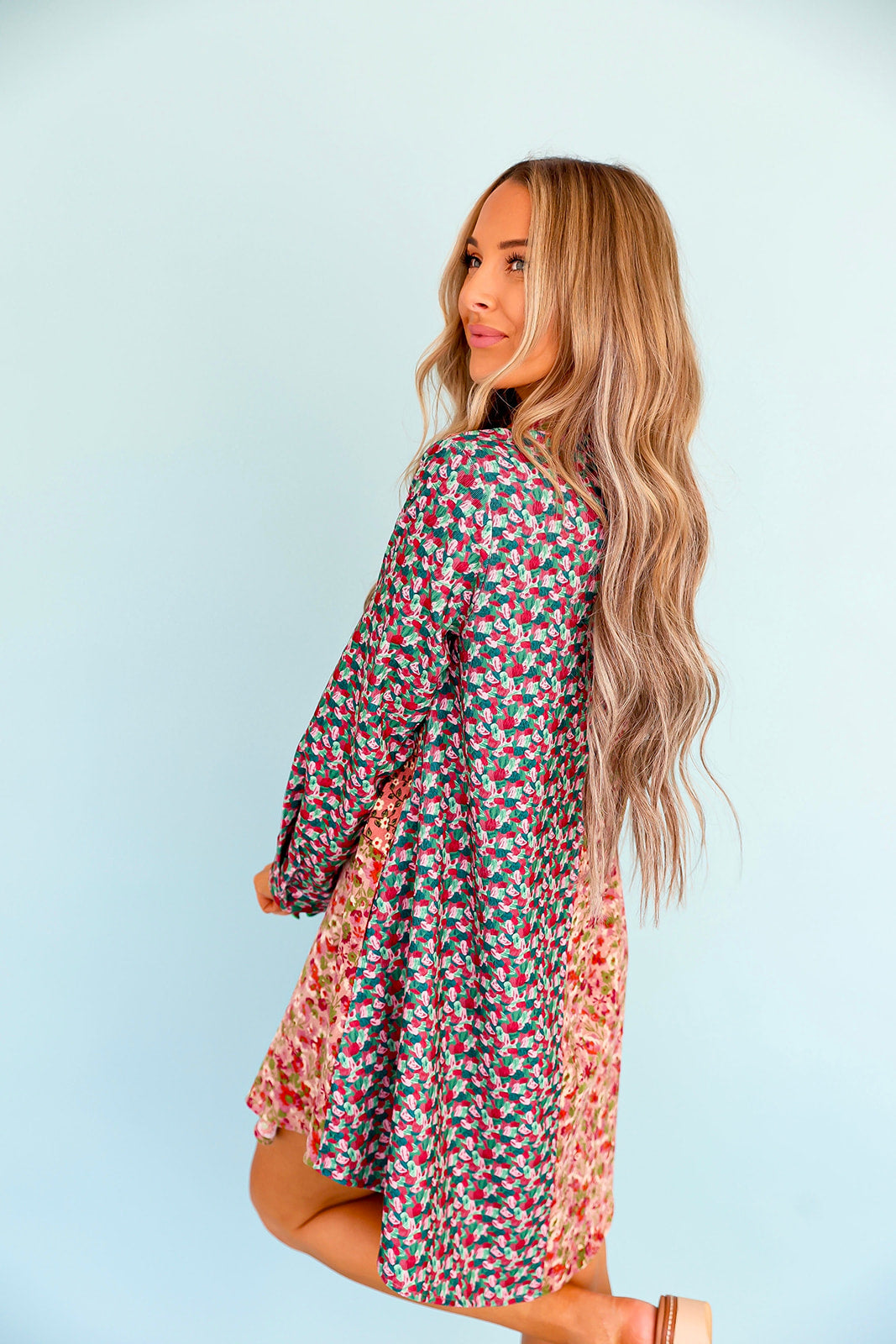 Spring Stroll Patchwork Dress