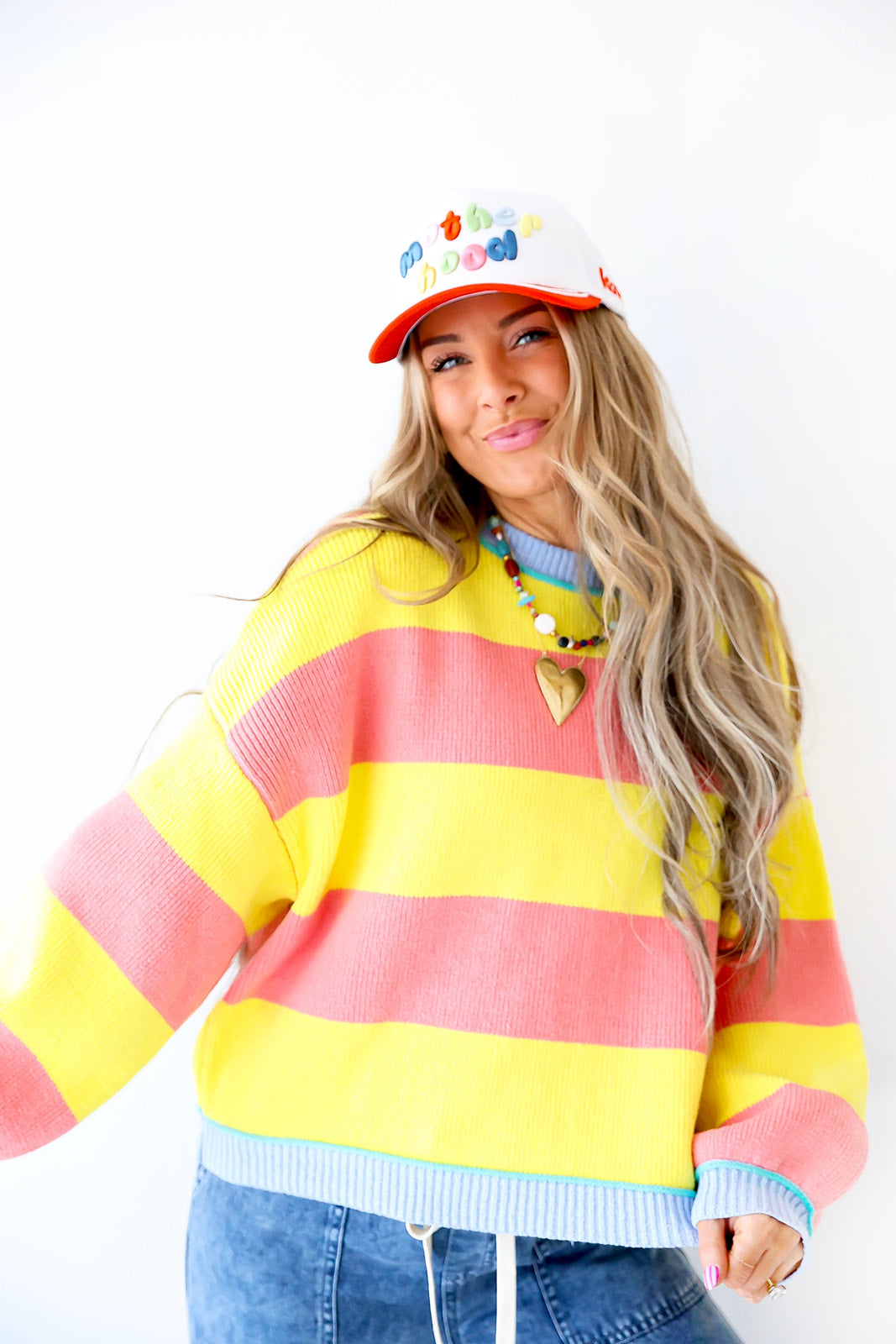 Sunburst Striped Knit Sweatshirt