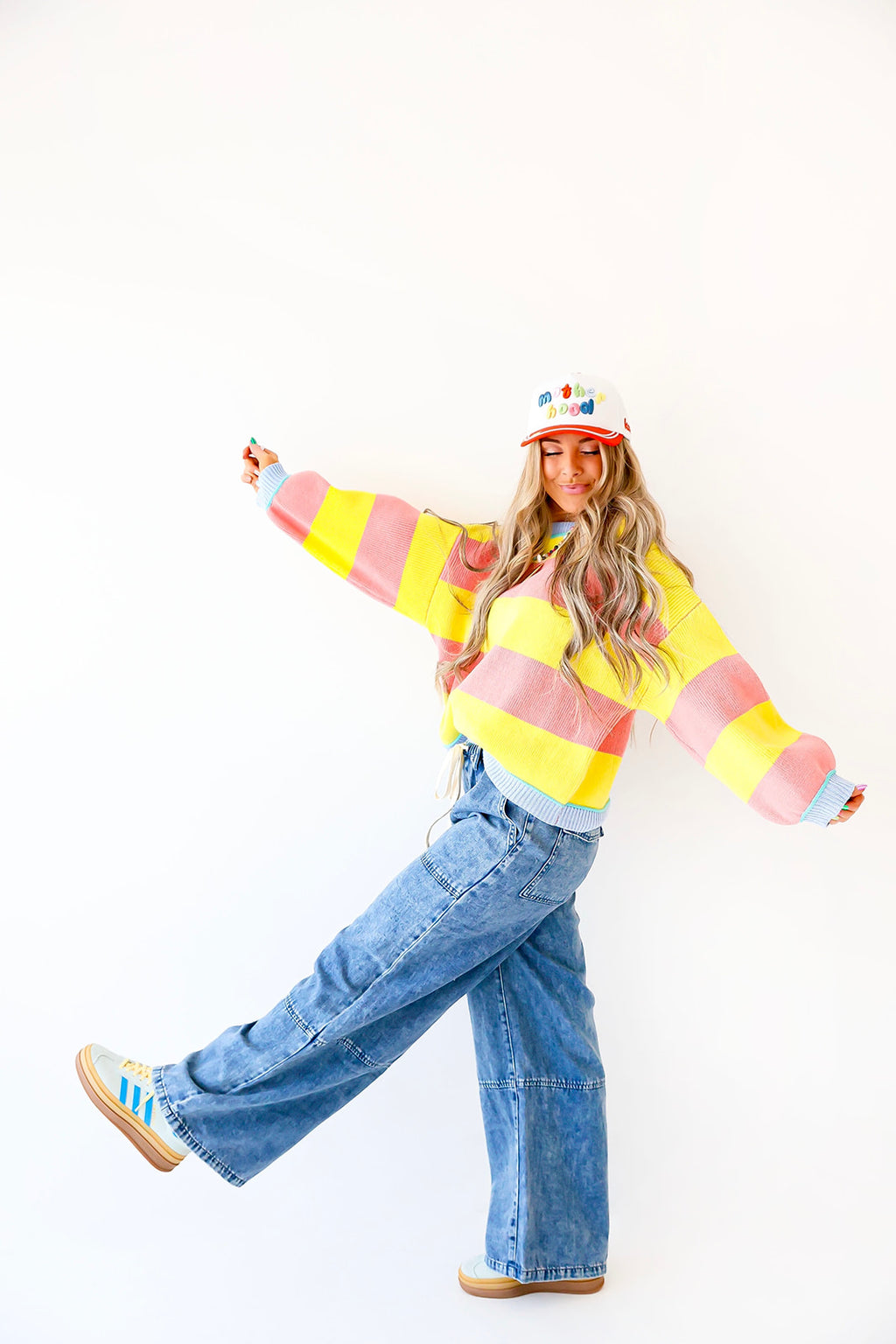 Sunburst Striped Knit Sweatshirt