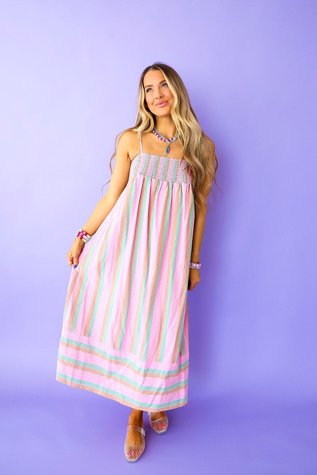 Sunwashed Stripes Dress