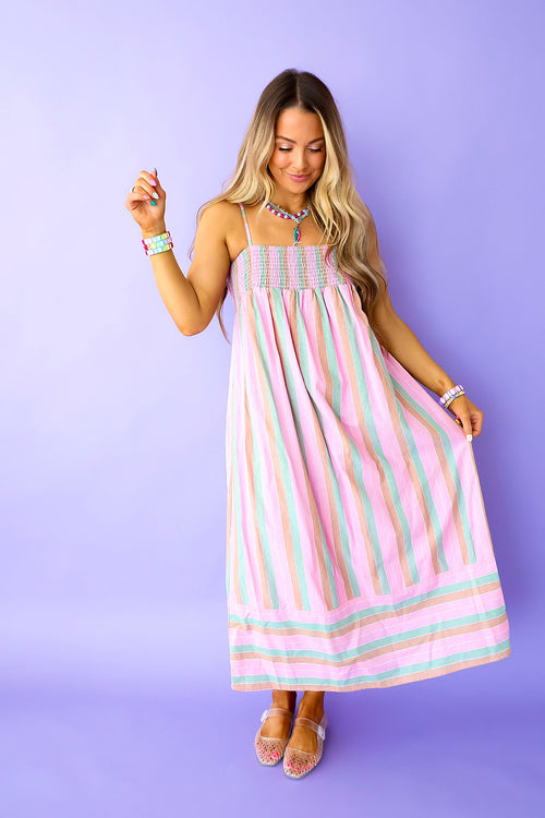 Sunwashed Stripes Dress