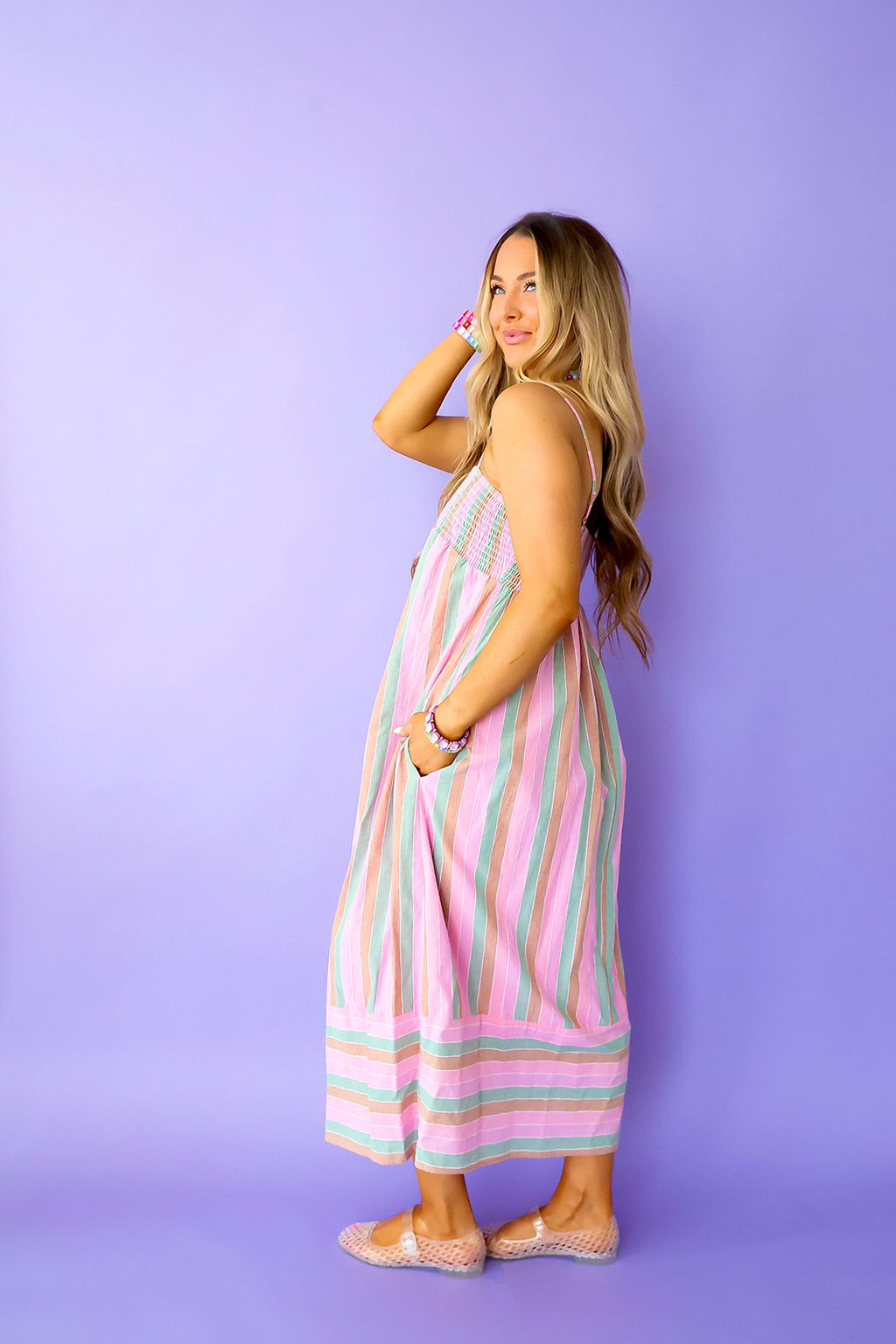 Sunwashed Stripes Dress