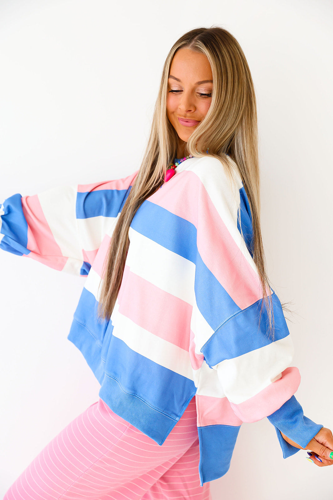 Sweet Escape Stripe Pullover