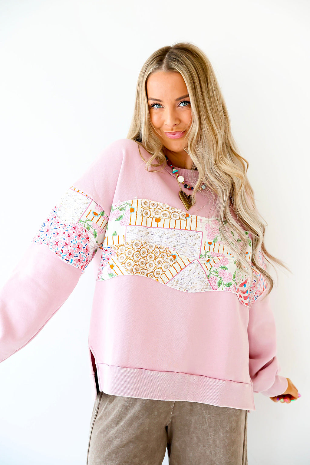 Sweet Stitch Patch Sweatshirt