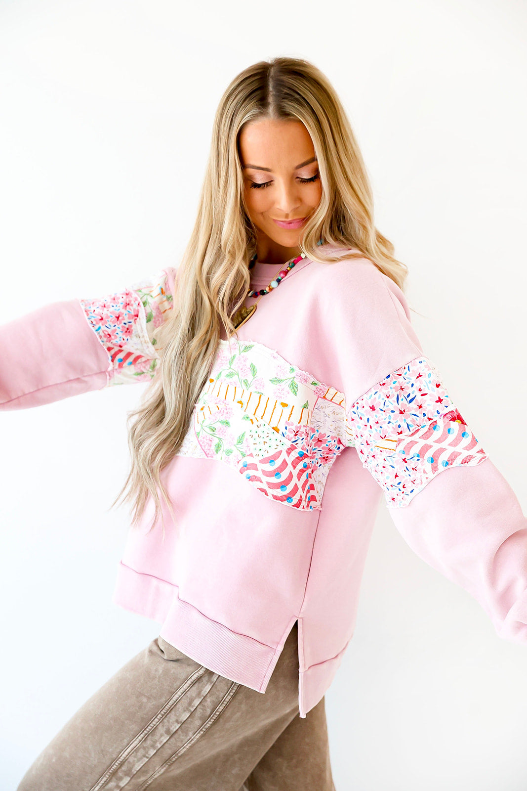 Sweet Stitch Patch Sweatshirt