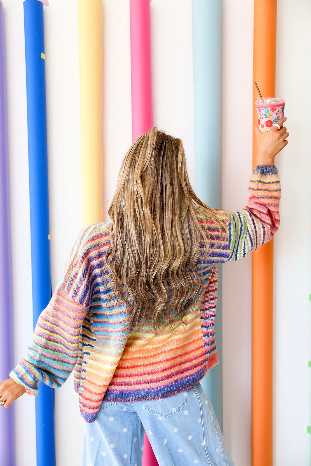 Sweet Talk Stripe Cardigan- Rainbow