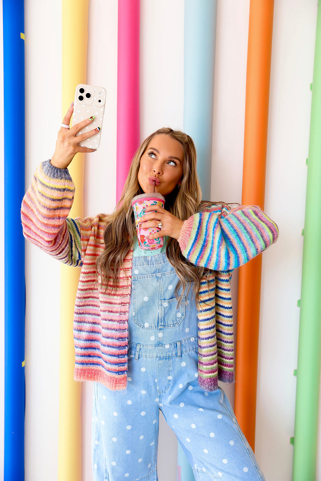 Sweet Talk Stripe Cardigan- Rainbow