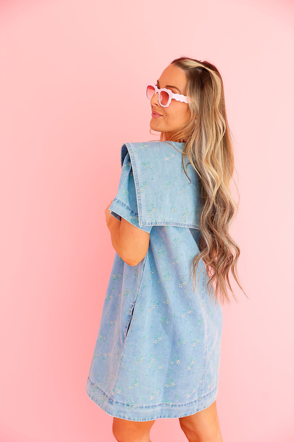 Sweetest Stitch Denim Dress