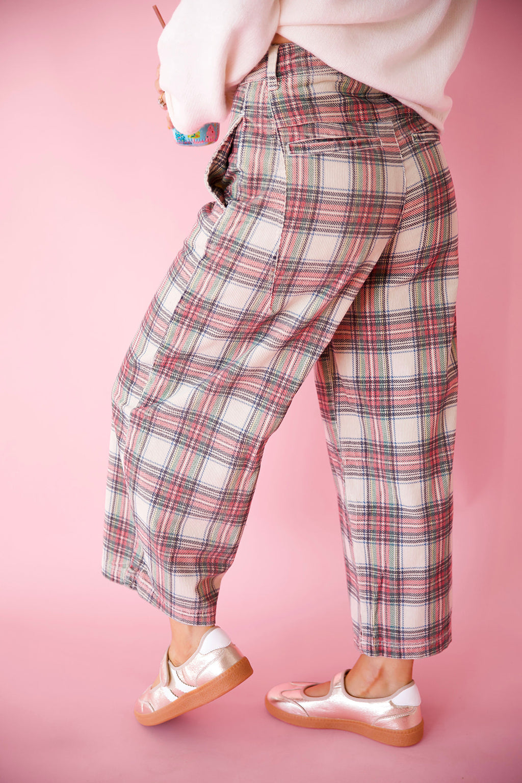 Tartan Trend Barrel Pants
