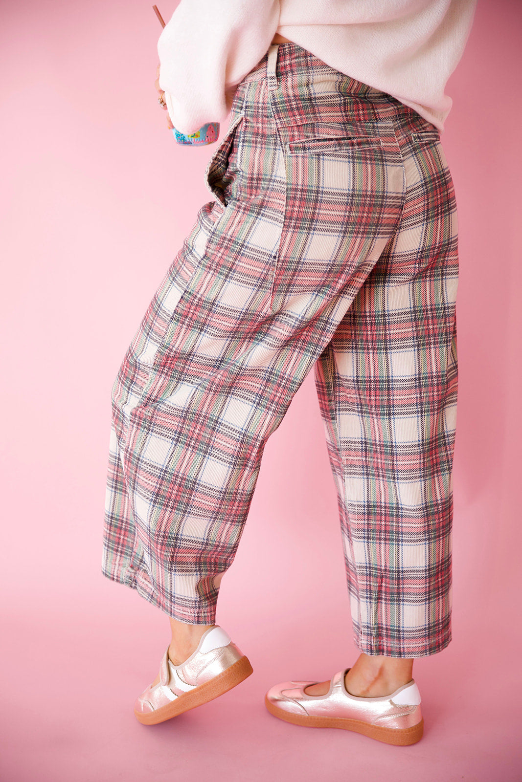 Tartan Trend Barrel Pants