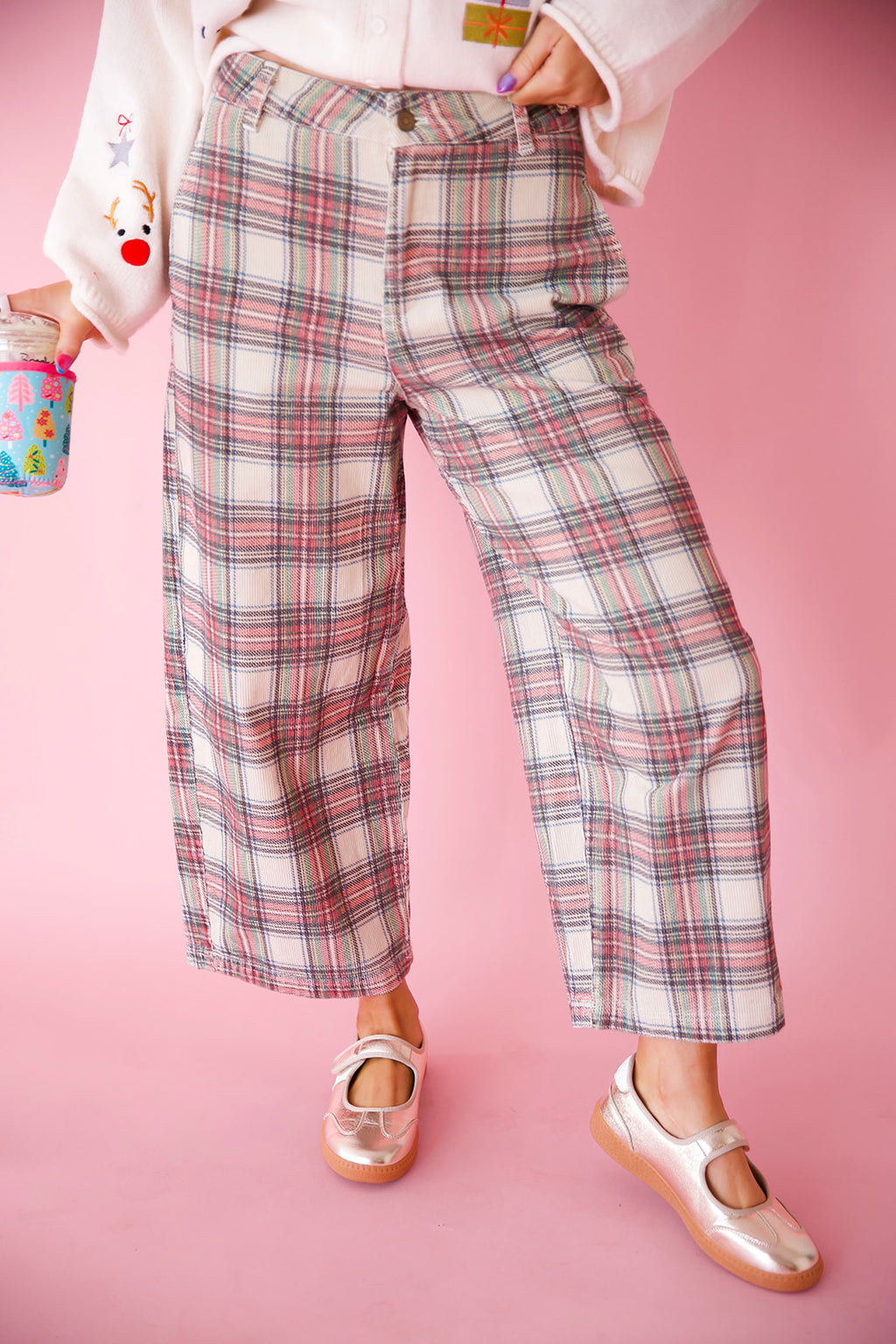Tartan Trend Barrel Pants