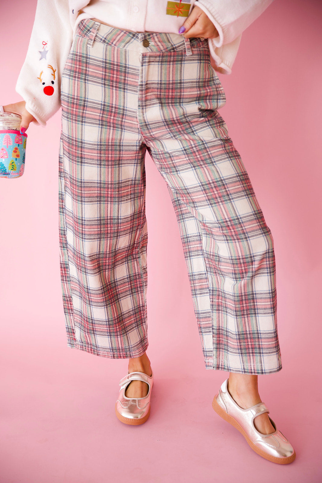 Tartan Trend Barrel Pants