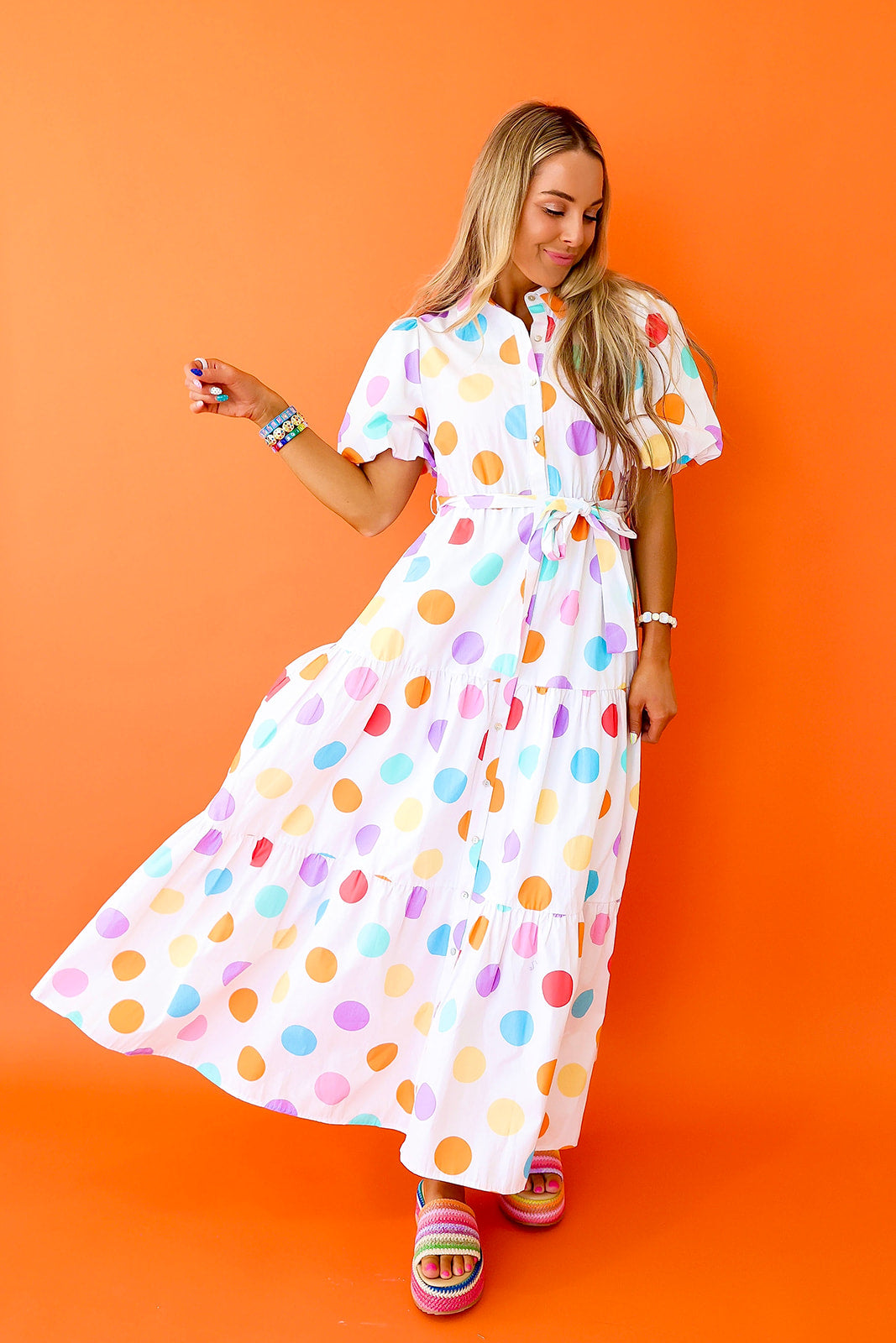 Teacher's Palette Maxi Dress – Polka Dots L