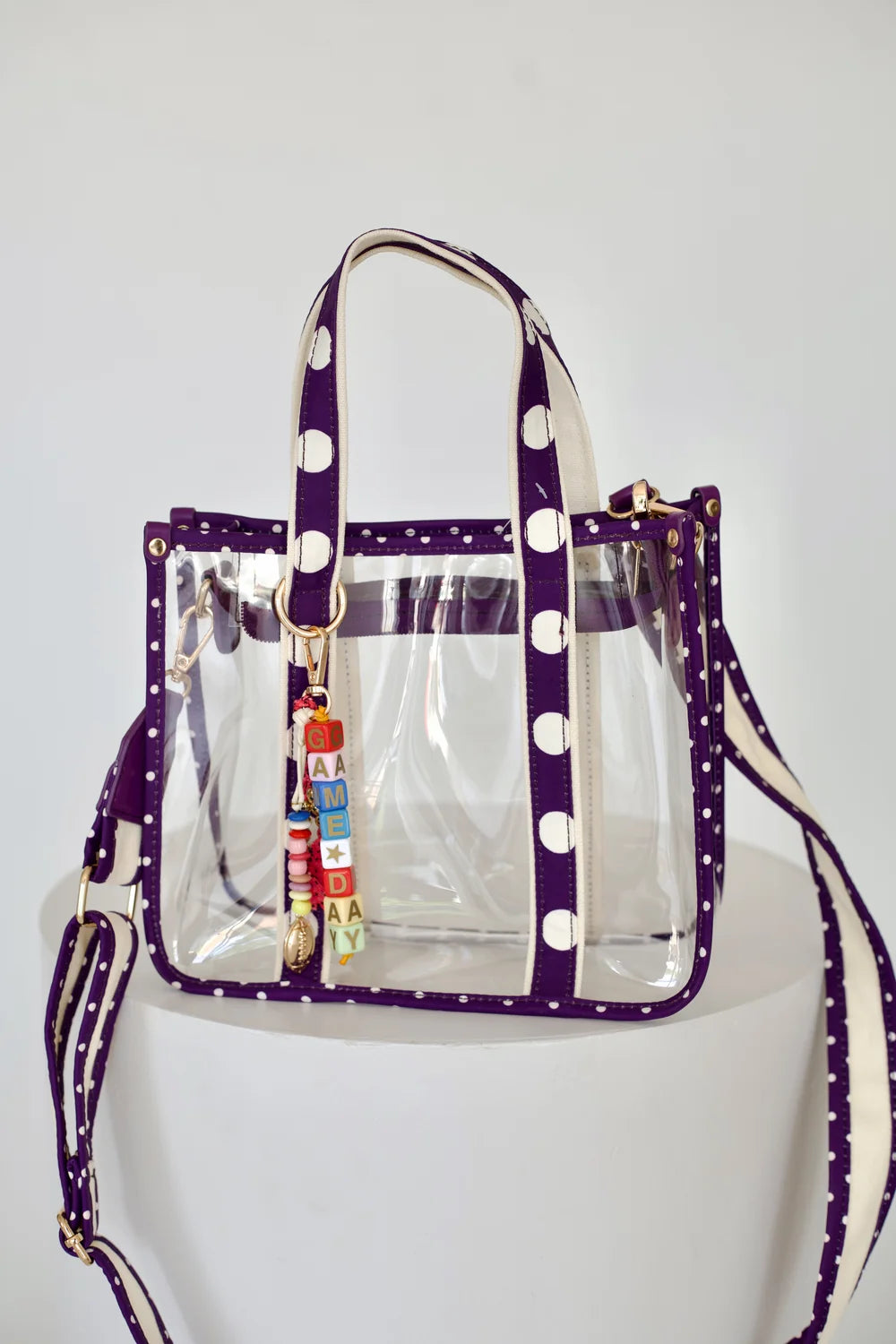 Stadium Sweetheart Bag - Puple/White