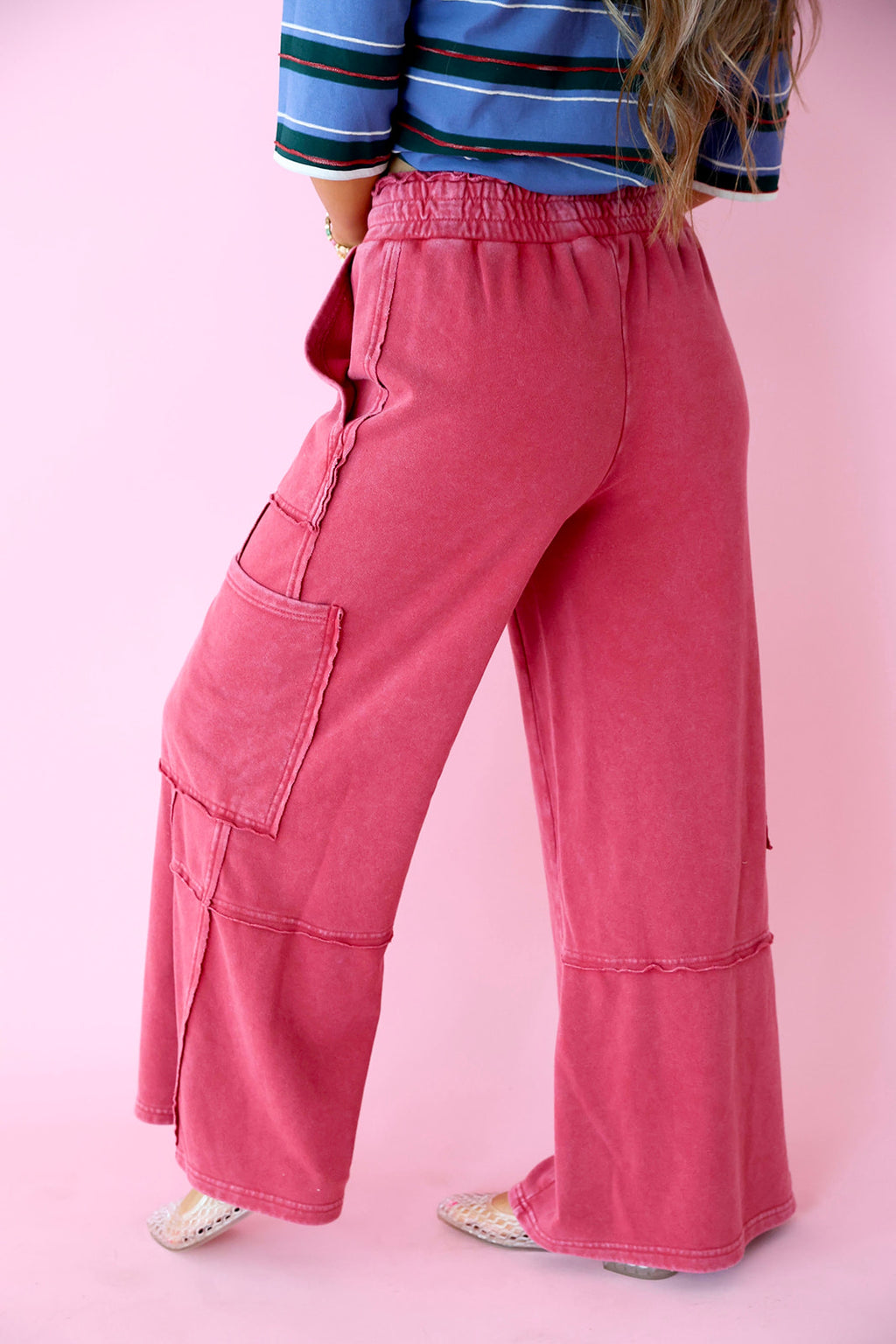 The Effortless Era Pants – Dark Red