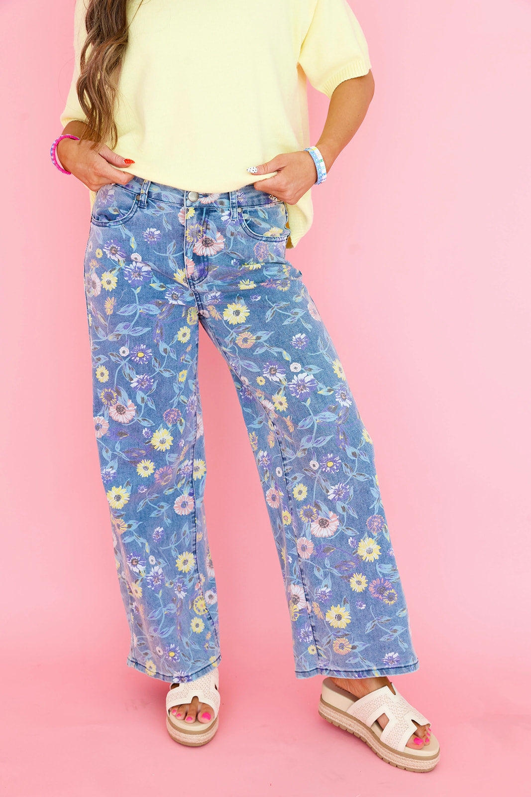 The Flower Market Denim Pants