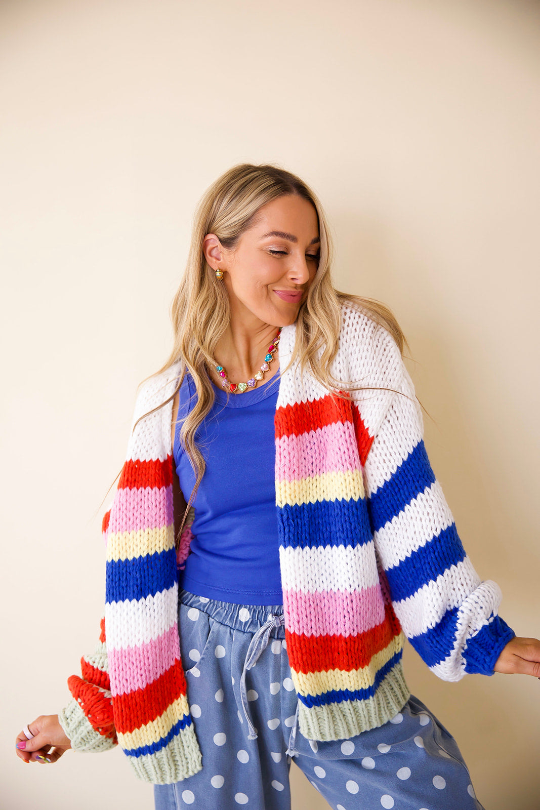 The Happy Hour Stripe Cardigan