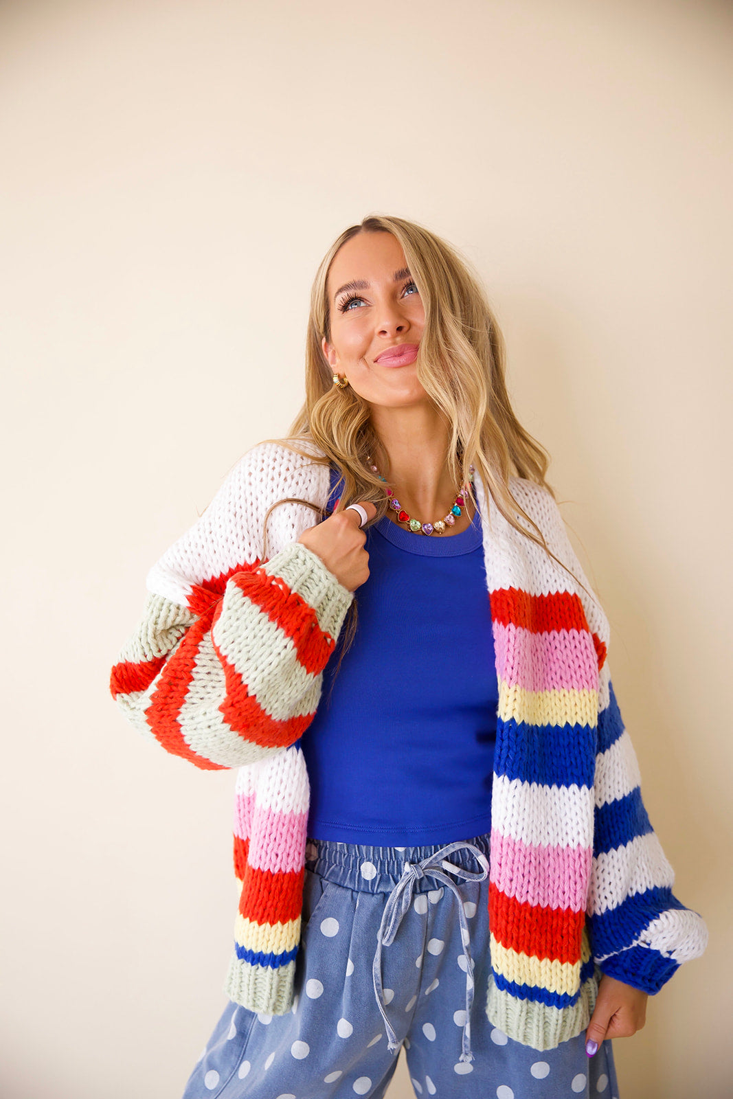 The Happy Hour Stripe Cardigan