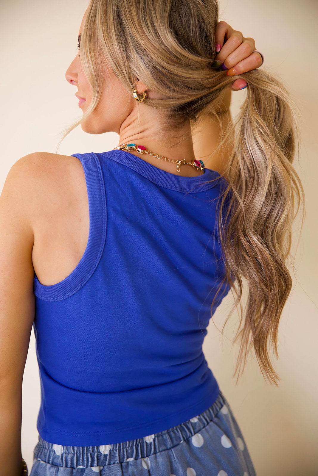 The Perfect Pop Tank –Royal Blue