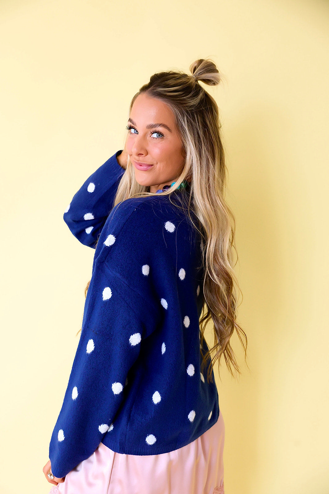 The Smart Cookie Cardigan – Navy/Grey