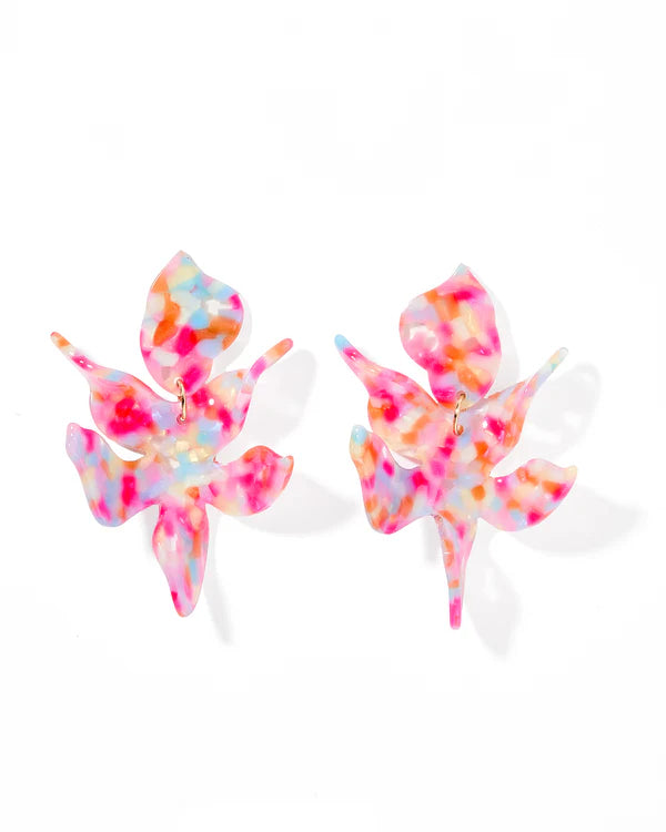 Flora Statement Earrings- Pink Sprinkles