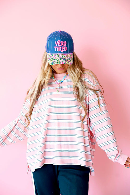 Weekend Lineup Stripe Top – Pink