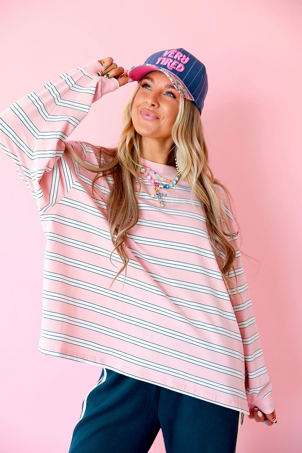 Weekend Lineup Stripe Top – Pink