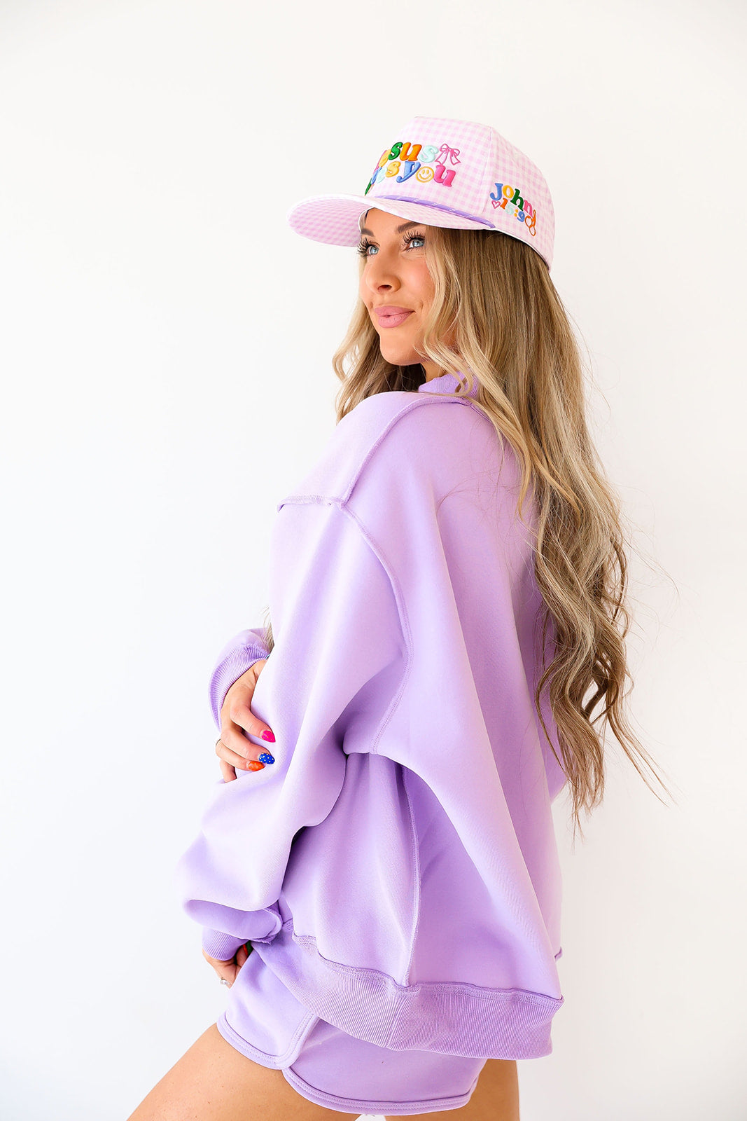 Weekend Reset Sweatshirt- Lavender